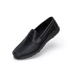 Rusffes Men's Loafers Flat Slip-on Driving Shoes Breathable Casual Moccasin Shoes Black 11uk