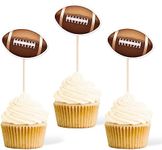 Gexolenu 36 PCS Football Cupcake To