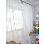 Window White Sheer Curtains 84 Inch