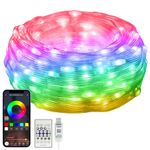 RGBIC Fairy Lights, [Upgraded] Smart String Lights with 99+Modes, Music Sync, Color Changing, Timer, Remote & App Control, USB Plug in LED Lights Waterproof for Bedroom, Patio, Party Decor - 5M/16FT