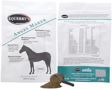 EQUERRY'S Angel Maker, Raspberry Leaf, Microencapsulated Probiotics Supplement for Horse Ulcer Treatment & Digestive Health Calmness & Focus 8 oz