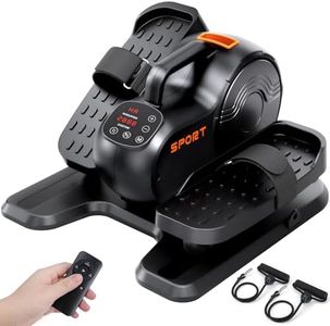 Under Desk Elliptical Machine, 3-in-1 THERUN Electric Leg Exerciser for Seniors, Fully Assembled Portable Seated Pedal Exerciser w/Remote Control, 16-Level Speeds & Resistance