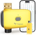 TRJZWA Irrigation Timer WiFi Water Timer, 2024 Newest Yellow Water Timers for Irrigation Compatible with Alexa and Google Home, Automatic Watering System for Garden/Pool/Orchard/Potted plants