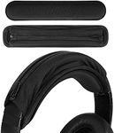 Geekria Medium Cooling-Gel Hook and Loop Headband Cover + Headband Pad Set/Headband Protector with Zipper No Tool Needed, Compatible with Razer Bose Beats JBL Hyperx Sony Gardo Headphones