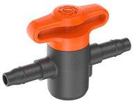 Gardena Micro Drip System Shut-Off Valve, 4.6 mm (3/16 inch): to Regulate or Shut Off Individual Pipelines, infinitely Variable, Contents: 2 Pieces (13217-20)