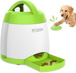 PETGEEK Automatic Dog Treat Dispenser, Dog Puzzle Memory Training Activity Toy- IQ Training Dog Button Feeder, Remote Dog Button Treat Dispenser for Dogs