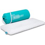 BLISSBURY King Thin 2.6" Stomach Sleeping Memory Foam Pillow. Slim, Flat, Cooling Sleep for Belly or Back with Soft Washable Cover, Neck and Head Support for Men and Women Bedding Accessories