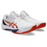 ASICS Mens SKY ELITE FF 3 White/Nova Orange Volleyball Shoes - 11 UK (1051A080.103)