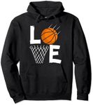 Women Girls Love Basketball Hoodie | BBall Hoodie for Girls Pullover Hoodie