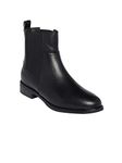 MONROW Avery Leather Boots for Women, Black, UK-8 | Fashionable And Beautiful Style Boots For Girls | Long Lasting Material | Ideal Gift For Special Occasions |Comfortable Lightweight Casual, Outdoor