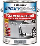 Rust-Oleum EpoxyShield Concrete & Garage 1-Part Epoxy Floor Paint + Primer, Battleship Grey Satin, 3.78 L