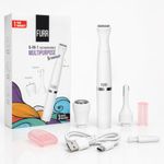 FURR 6-in-1 Multipurpose Trimmer & Shaver with 1 Year Warranty | For Eyebrows, Underarms, Legs & Bikini Line | Water Resistant & 45 Minutes Run Time | C Type Charging | Smooth on all Skin Types