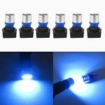 WLJH Ice Blue W5W 194 T10 Led Bulb PC195 PC194 PC168 Twist Socket Instrument Panel Indoor Lighting Map Dome Light Bulbs Dash Interior Lights 12V Extremely Bright,6 Pieces