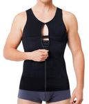 TAILONG Mens Compression Shirt Sleeveless Body Shaper Slimming Shirt Compression Tank Top, Black, M