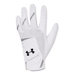 Under Armour Boys' UA Youth IsoChill Golf Gloves, White (100)/Steel, Left Hand Youth Small