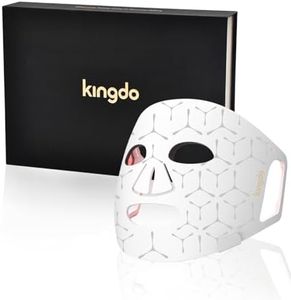 4-in-1 Red Light Therapy for Face, 300 LEDs Face Mask with 620nm Red, 460nm Blue & 850nm Near-Infrared, Rechargeable Skin Care Mask for Sensitive Skin, Age-Defying, Acne & Repair (White)