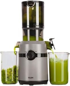 Glen Cold Press Juicer for Home, 200W, 108mm Large Feed, 0.8L Juice & 0.7L Pulp Cup, 2 Size Filter, Low Noise RPM, Fruit & Vegetable Slow Juicer Machine, Easy Clean - SA-4015HSJ