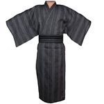 FANCY PUMPKIN Jinbei Men's Japanese Yukata Japanese Kimono Home Robe Pajamas Dressing Gown#08[Size L]