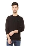 Allen Solly Men's Cotton Round Neck Regular Sweatshirt (ASSTORGPE03132_Black_L)