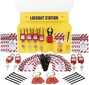 TRADESAFE Lockout Tagout Station with Loto Devices - Lock Out Tag Out Kit Board Includes 8 Pack Safety Lock Set, 3 Hasps for Padlocks, 30 Do Not Operate Tags for Lockout Safety, OSHA Compliance