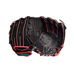 Wilson 2022 A440 Flash 11" Fastpitch Infield Glove - Right Hand Throw, Black/Pink/Tropical Blue