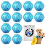 WOLMIK Pet Hair Remover for Laundry - 12 PCS Dog Hair & Cat Hair Remover Lint Balls for Washing Machine, Reusable Pet Hair Fur Catcher for Laundry Washing, Laundry Balls Set for Pet Hair Removing