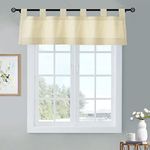 Winmate Insulated Cotton Tab Top Valance 40" x 15" in Natural