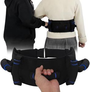 MKEFMEI Gait Belt Transfer Belts for Seniors, Gate Belts for Physical Therapy with Quick Release Buckle Gate Belt with Standing Aids & Support for Elderly Handicap Patient Care (5 Handles)