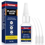 Nayrmaer Superglue for Plastic, 30g Model Glue, Waterproof and Heat-Resistant Super Glue for Plastic, Acrylic, Model, DIY Crafts, PVC, Vinyl, etc.