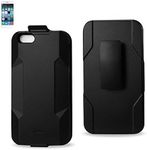 Reiko Silicone Case with Protector Cover with built-in kickstand for iPhone 6 Plus 5.5inch, iPhone 6S Plus 5.5inch - Retail Packaging - Black