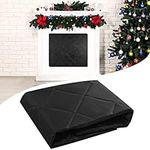 Magnetic Fireplace Blanket, Fireplace Blocker Blanket Stops Overnight Heat Loss Indoor Fireplace Covers Fireplace Draft Stopper Chimney Insulation Draft Stopper with Magnet and Hook-And-Loop Fasteners