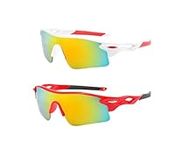 Swanoble UV400 2 Sports Sunglasses for Kids Cycling,Light frame Sunglasses for Boys Girls,Youth Softball Baseball Golf