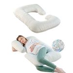 The White Willow Pregnancy Pillow For Pregnant Women-Maternity Pillow For Pregnancy Sleeping-C Shape Pillow For Sleeping-Pregnancy Pillow For Women-Belly Support Pillow-Gift For Expectant Mother-White