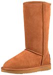 Shenduo Half-boots for Women Winter Tall Snow Boots Waterproof Classic 6UK D5115 Chestnut 40EU