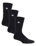 HEAT HOLDERS Lite - 3 Pair Multipack Mens Insulated Thermal Socks for Winter | Thin & Warm Socks for Dress Socks (6-11, Black)