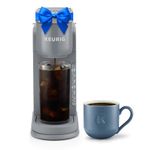 Keurig K-Iced Single Serve K-Cup Pod Coffee Maker, Featuring Simple Push Blue Button Brew Over Ice, Grey