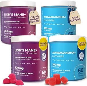 DR. MORITZ Lions Mane Gummies 120 Count and Ashwagandha Gummies 120 Count Bundle