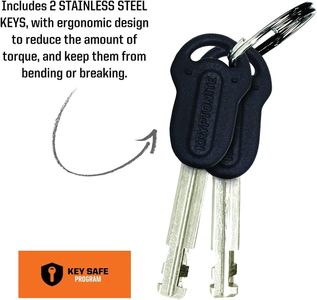 Kryptonite Keeper Bike U-Lock with 4ft Steel Cable – Heavy Duty Anti-Theft