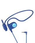 Mehomeli Kid Headphones for School, Air Conduction Open Ear Headphones, 3.5mm Jack Wired Cord, Ultra-Comfort, Ergonomic and Lightweight Design Perfect for School and Outdoor Activities-Blue