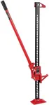 GarveeTech Car Jack, Pointed Head Type, 48" Ratchet Off-Road Multi-Purpose Farm Jack, 3 Ton (6000 Pound) Capacity Car Jack, Ideal for Cars/Trucks/Atvs/Suvs, Red