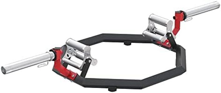 Gorilla Sports® Barre Hexagonale - Olympique, Ø 50mm, Max. Charge 340 kg, Acier Chromé - Trap Bar, Barre De Levage De Haltères, Hex Bar, Shrug Bar, pour Squats, Deadlift, Haltérophilie, Domicile, Gym