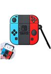 Meyaar Cute Silicone Case Cover with Keychain, 360° Protective Case Compatible with Apple Airpods 2 &1 (Nintendo-Switch)