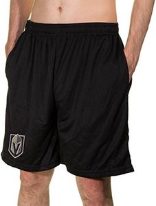 Calhoun NHL Men's Team Logo Air Mesh Shorts (Vegas Golden Knights, Large)