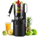 AMZCHEF Automatic Cold Press Juicer Machines 250W Liberate Your Hands -135MM Opening and 1.8L Capacity Slow Juicers for Whole Fruit and Vegetable, with Triple Filter, Safety Lock, Classic Black