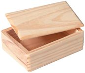 Darice 9149-16 Wood Box with Lid, 3-1/2-Inch