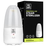 Pee Safe Menstrual Cup Steam Sterilizer | Clean Your Cup With Ease | Kills 99.9% Germs in 3 Minutes with Steam | White, For women, BPA Free & Auto Power Cut-Off