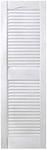 Plastic Development Group LSWHT1439 14 x 39 Inch Decorative Exterior Vinyl Plastic Faux Louvered Window Shutters with Installation Kit and Instructions, White