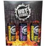 Hot Headz - Fruity Hot Sauce Gift Set Including 3x 148ml Hot Chilli Spicy Sauces. Selection Box For Any Dishes and Snacks. All Natural Flavours, Ideal As A Marinade And For Dipping.