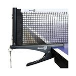 Sanung S304 Portable Table Tennis Net and Post Set Folding Ping Pong Spring Clamp-on Net with 2 Posts Kit Adjustable Table Tennis Training Mesh Net for Standard 60in Wide Tables Easy Setup