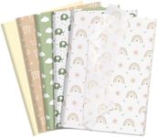 woric 120 Sheets Tissue Paper Bulk Baby Shower Tissue Paper with Cute Design for Gift Wrapping DIY Crafts Newborn Boho Theme Birthday Party Decor, 14 x 20 Inch